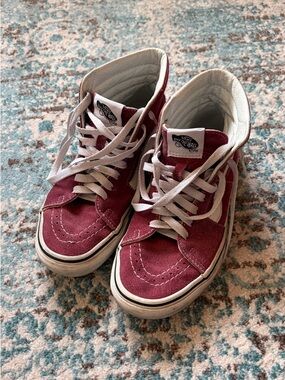 Vans Burgundy High-Top Suede Sneakers M4.5 W6